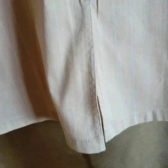 0ptimun Nostalgia Beige with White Stripe Pencil  Skirt size 10 - Picture 5 of 6